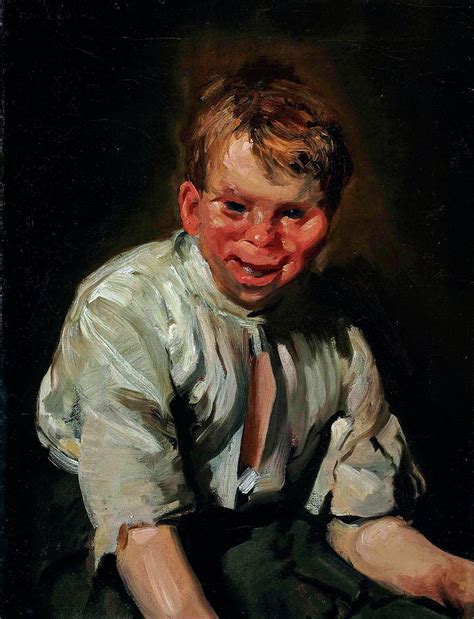 George Wesley Bellows 1882 1925 Portrait Of A Laughing Boy Painting By
