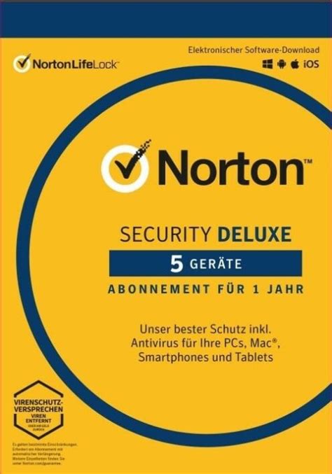 Nortonlifelock Norton Security Deluxe 30 5 User Esd Ab € 1145 2024