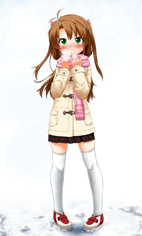 Anime Picture Search Engine Girl Ahoge Antenna Hair Brown Hair