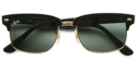 ray ban rb4190 52mm square clubmaster sunglasses in black for men lyst