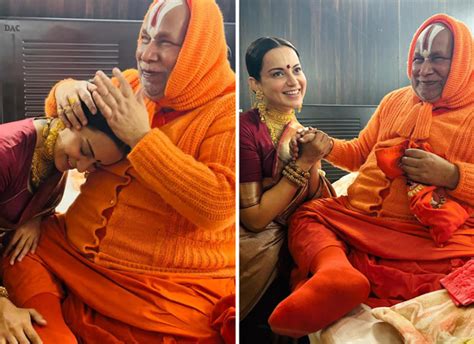 Kangana Ranaut Meets Swami Rambhadracharya In Ayodhya Ahead Of Ram