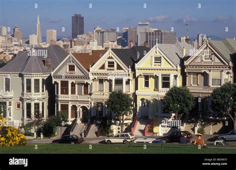 Famous Row Of Houses At Steiner Street Alamo Square In San Francisco