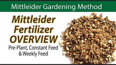 This makes 23.5 pounds of weekly feed fertilizer. Mittleider Fertilizer Overview for Beginners - YouTube