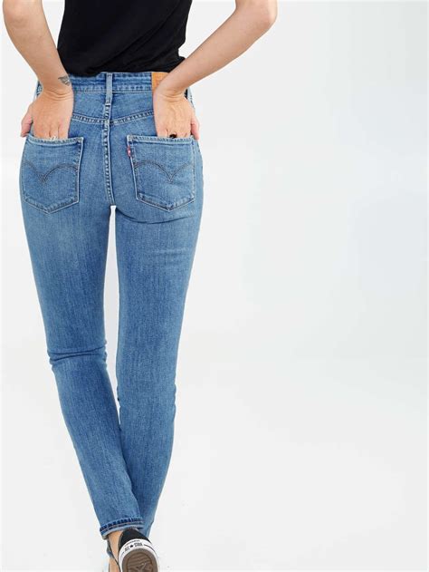 Louise Paris Levis 721 High Rise Skinny Slim Fit Blue Jeans Retail