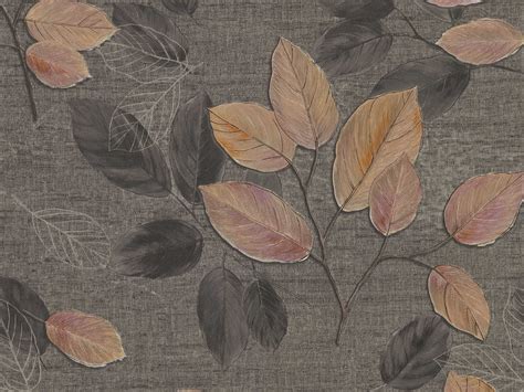 Brewster Home Fashions Advantage Dorado Black Leaf Toss Wallpaper