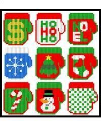 Christmas Character Giftcard Holders Plastic Canvas Ornaments
