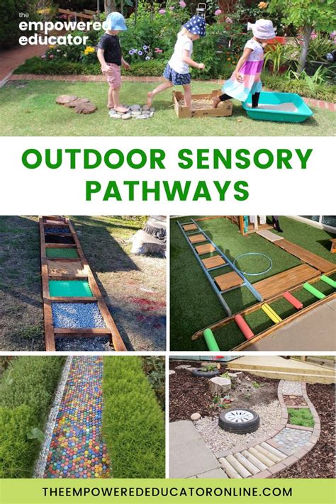 20 Ways To Create Outdoor Sensory Paths For Children Kids Garden Play