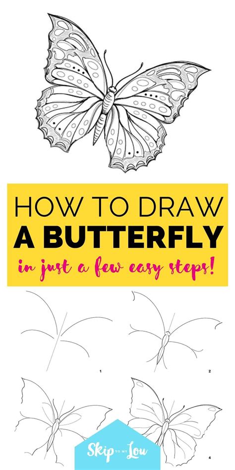 How To Draw A Butterfly In Just A Few Easy Steps Step By Step