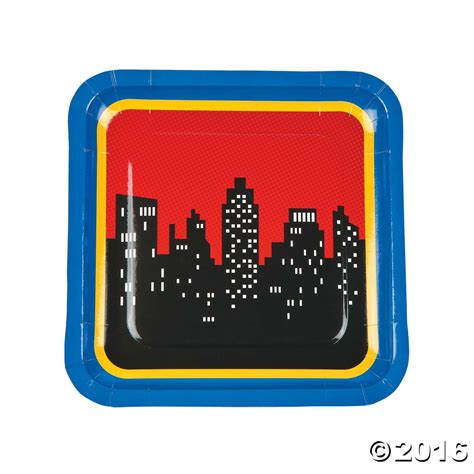 Here's a few superhero party supplies to help you out below. Superhero Square Paper Dinner Plates | Superhero party ...