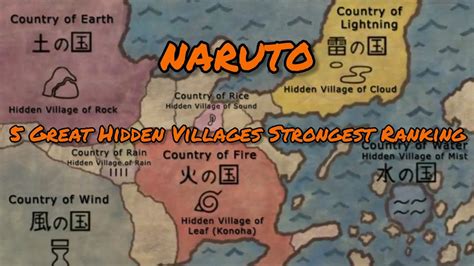Naruto 5 Great Hidden Villages Strongest Ranking Youtube