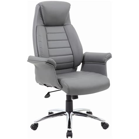 Jersey High Back Executive Leather Faced Armchair Executive Office Chairs