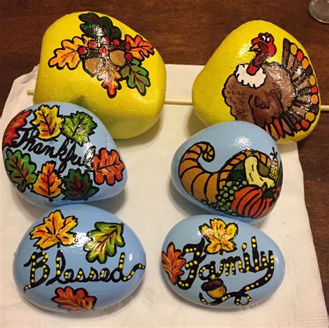 Thanksgiving Painted Rocks Rock Painting Ideas Easy Rock Painting