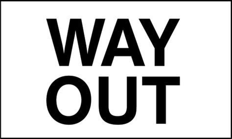 Way Out Sign Signs 2 Safety