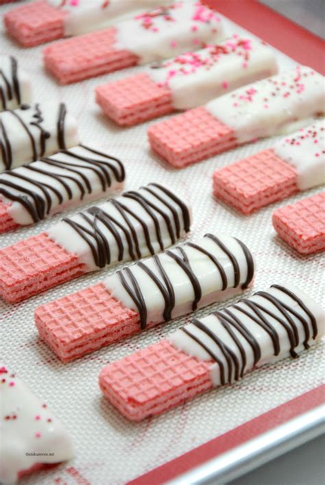 Chocolate Dipped Wafer Cookies The Idea Room