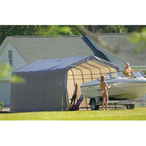 Are you tired of piling stuff in your garage or attic? ShelterLogic 12 x 24 x 10 ft. Instant Garage Heavy Duty ...