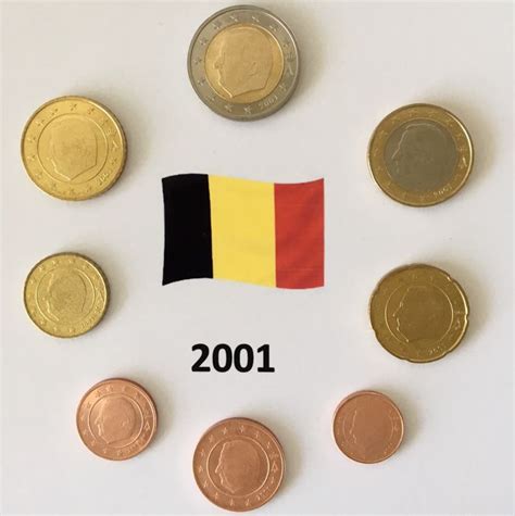 Belgium Series Of Euro Coins 1 Cent Through 2 Euro 2001 Catawiki
