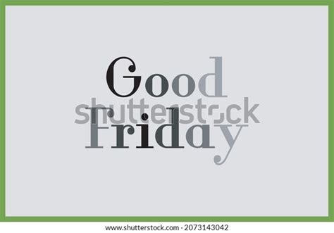 Good Friday Typography Vector Design Holy Stock Vector Royalty Free