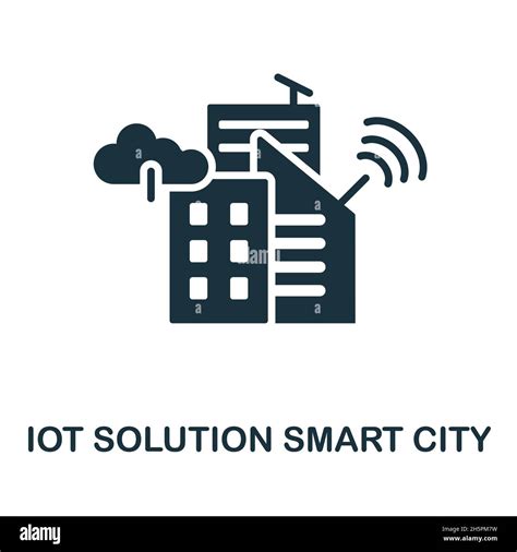 Smart City Icon Monochrome Sign From Iot Solution Collection Creative