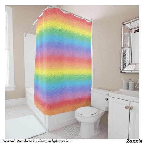 Frosted Rainbow Shower Curtain Rainbow Shower Curtain