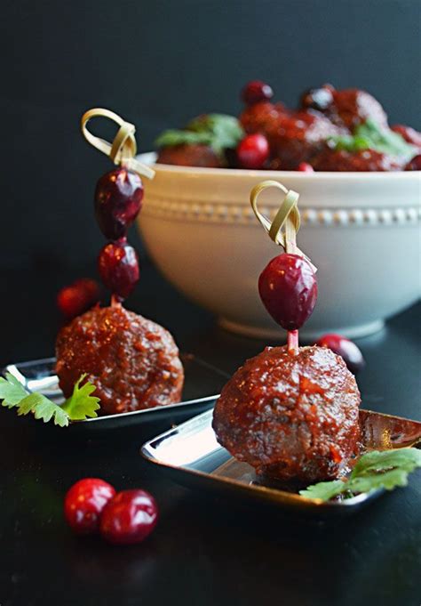 Easy Cranberry Chipotle Cocktail Meatballs Recipe Thanksgiving
