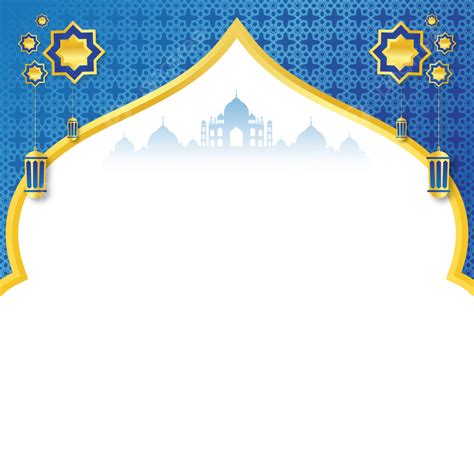 Ramadan Islamic Ornament Vector Hd Images Blue Decoration Ramadan With