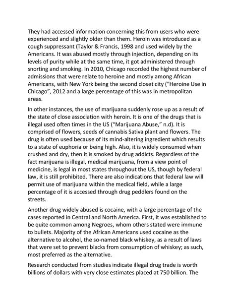 Sample Essay On Legal Substances And Drug Abuse