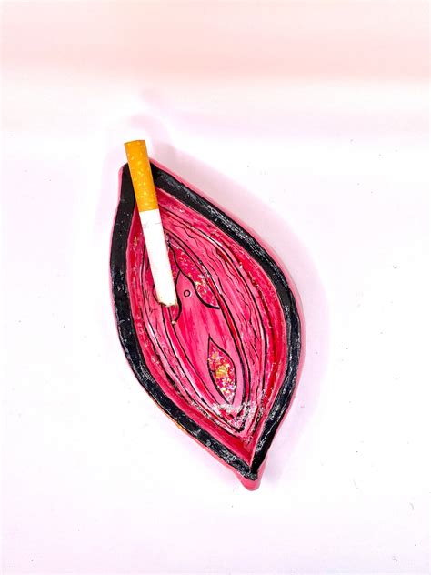 Pink Vagina Themed Ashtray Jewelry Dish Etsy