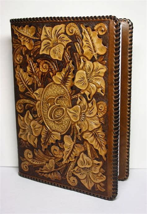 Hand Tooled Leather Book Cover Handcrafted Book Cover Sheridan Book