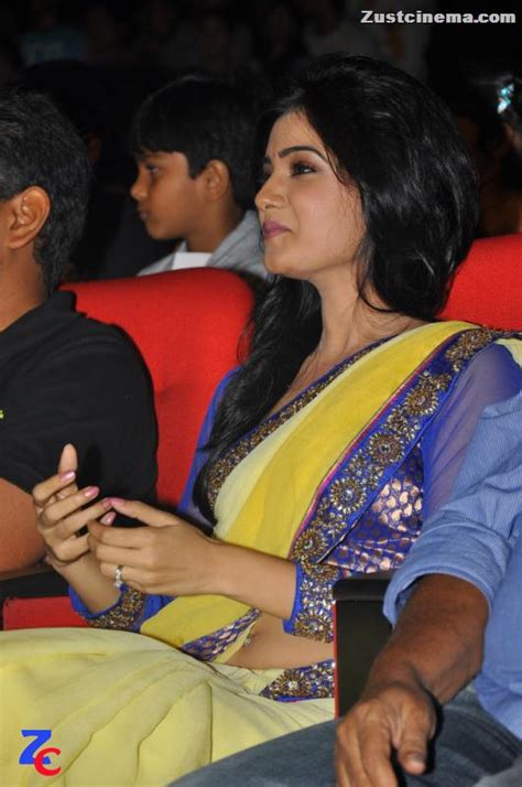 Bhavana Actress Hot Samantha Belly Button Ring Show In Saree