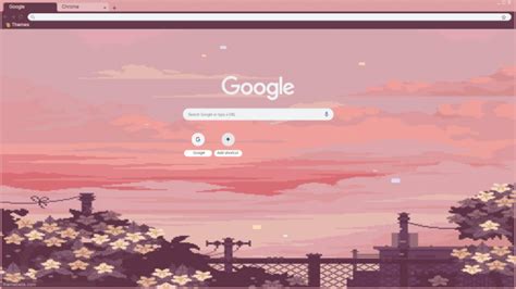 Pixel Sunset Aesthetic Chrome Theme Themebeta