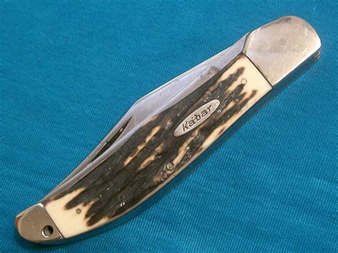 Vintage Ka Bar Kabar 1184usa Folding Hunter Bowie Clasp Jack Knife