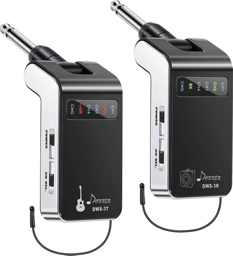 Donner New Version Rechargeable Wireless System Dws 3 Digital Guitar Bass Audio Transmitter And