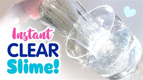 Diy Instant Clear Slime No Waiting For Bubbles No Borax No