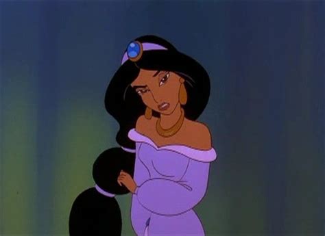 An Animated Image Of A Woman With Long Black Hair Wearing A Purple