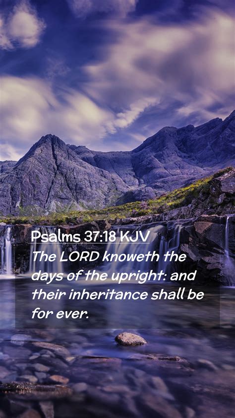 Psalms 37 18 KJV Mobile Phone Wallpaper The LORD Knoweth The Days Of