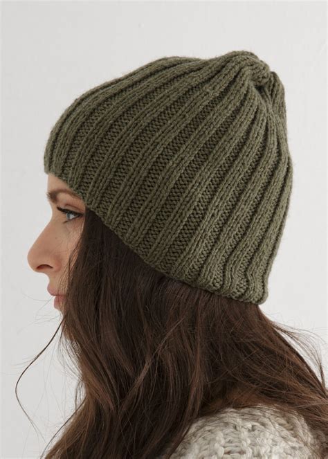 A Ribbed Beanie Knitting Pattern Through The Stitch
