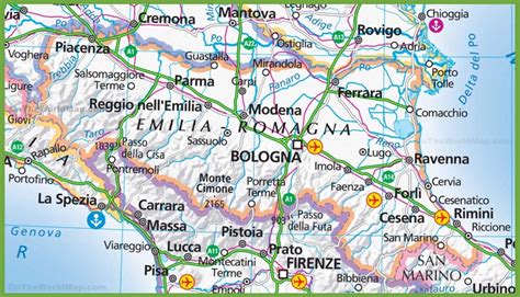 Large Map Of Emilia Romagna