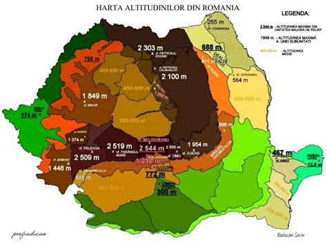 Harta Unitati De Relief Romania