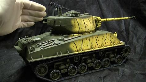 Tamiya 116th Scale M4a3e8 Korean War Sherman Tank Model Showcase Video