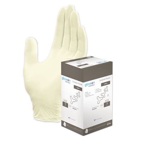 Hamilton Latex Surgical Gloves Size 7 Box 50