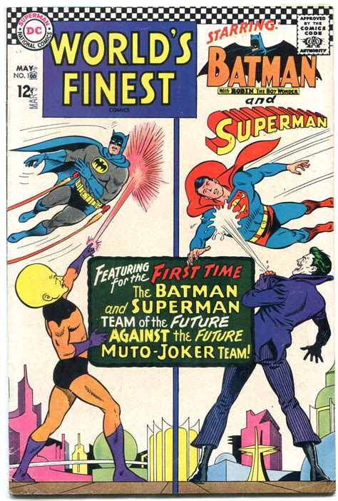 Worlds Finest 166 1966 Dc Comics Batman Superman Joker Fn 1967