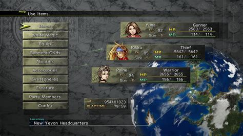 Max stats + best creature team. Menu (Final Fantasy X-2) - The Final Fantasy Wiki - 10 years of having more Final Fantasy ...