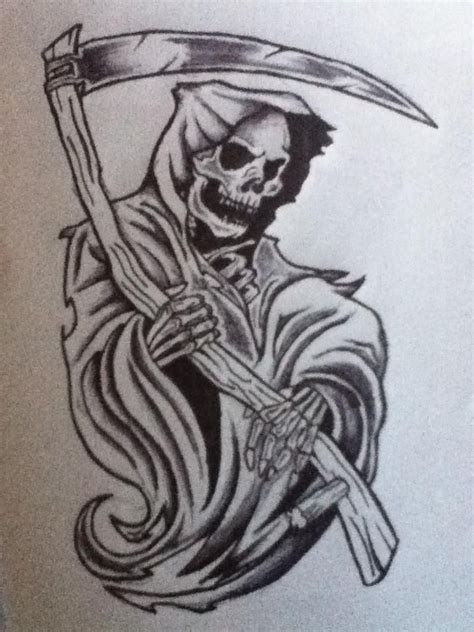 Grim Reaper Sketch By Nitroinjected Evil Skull Tattoo Skull Tattoo