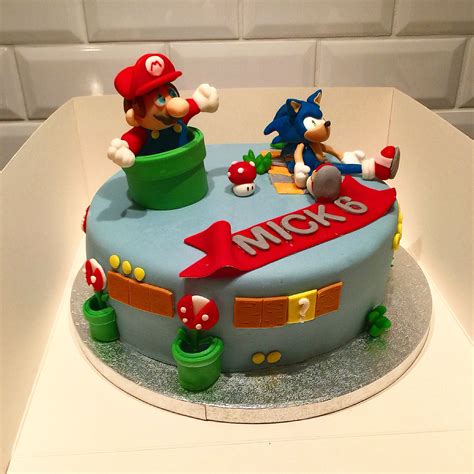 489 best video game cakes images on pinterest. Super Mario and Sonic cake (With images) | Sonic birthday ...
