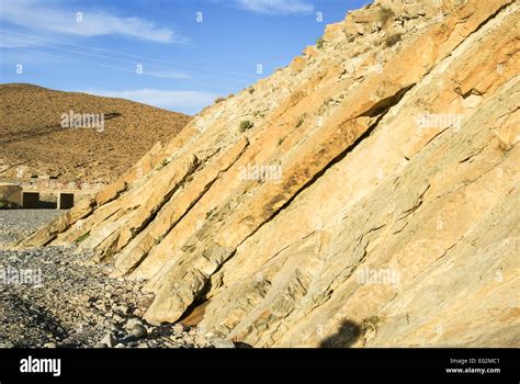 Geology Strike Slip Fault Photographed In Morocco Stock Photo Alamy