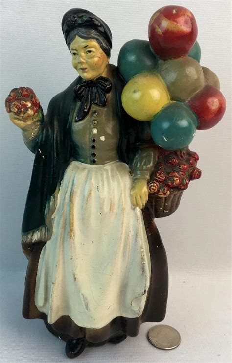 Lot Vintage C 1930 The Balloon Lady With Flowers Biddy Penny