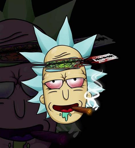 Rick And Morty Smoking Weed Wallpaper Trippy