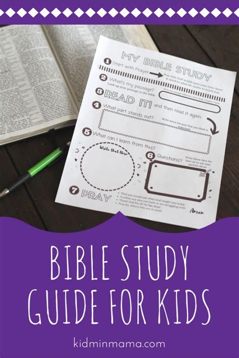 Bible Study Guide For Kids Printable Kids Bible Study