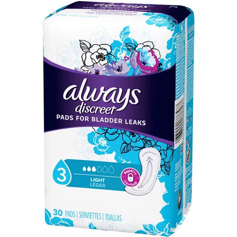 Always Discreet Ultra Thin Incontinence Liners Regular Length 30 Ea