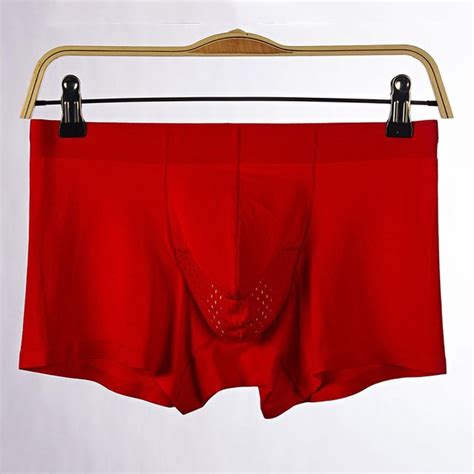Underwear Men Boxer Shorts Solid High Quality Modal Scrotum Hollow Out